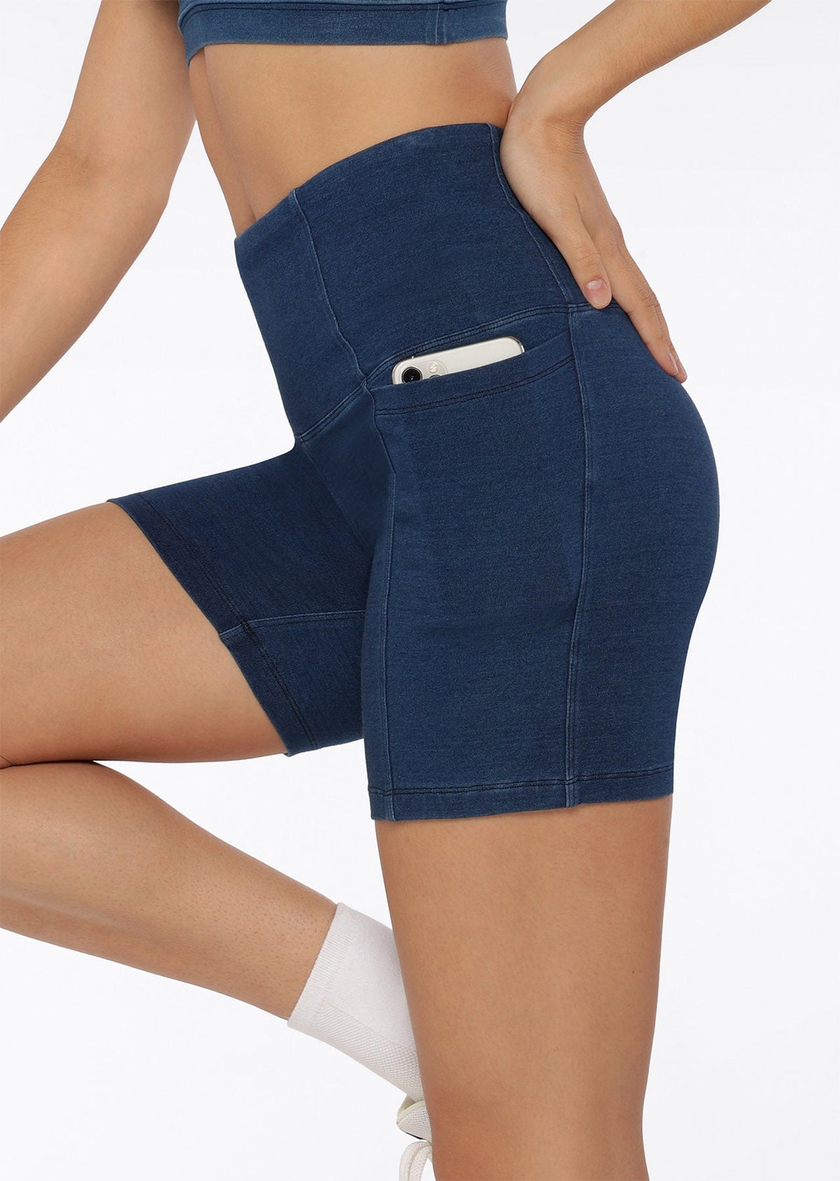 Denim Diva Phone Pocket Bike Shorts