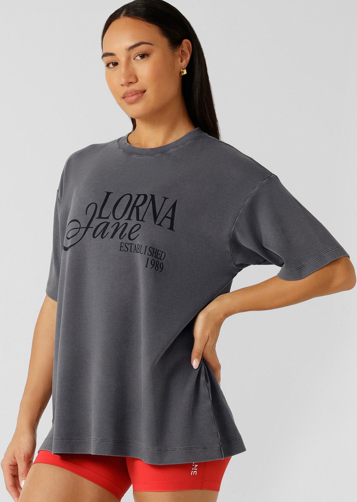 Never Give Up Washed Boyfriend T-Shirt