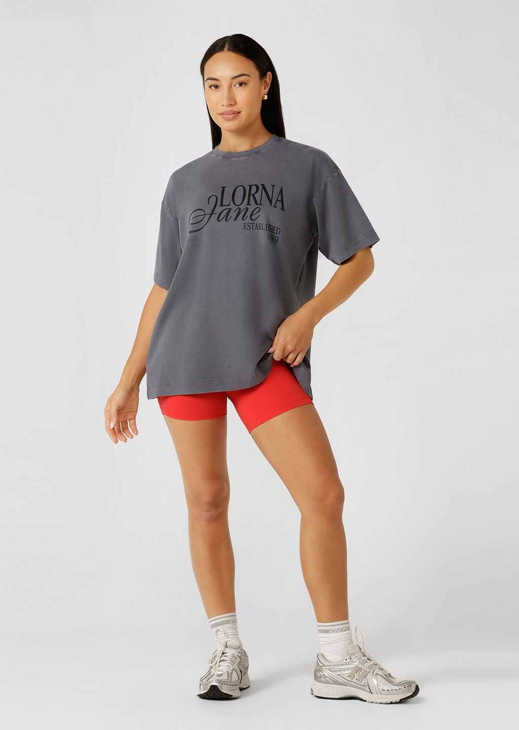 Never Give Up Washed Boyfriend T-Shirt