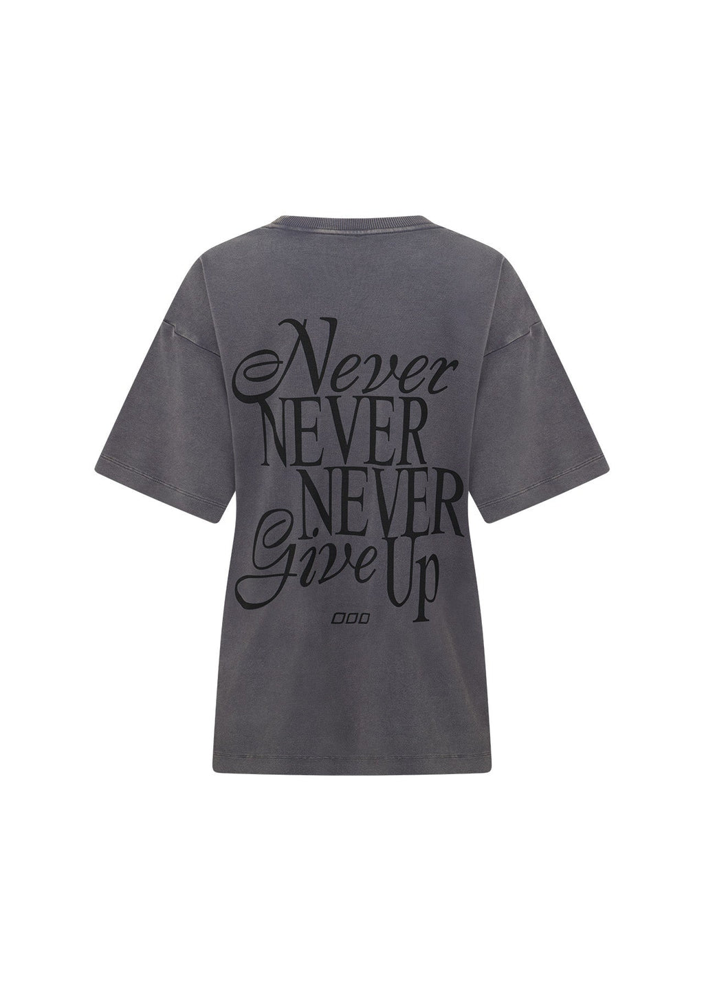 Never Give Up Washed Boyfriend T-Shirt