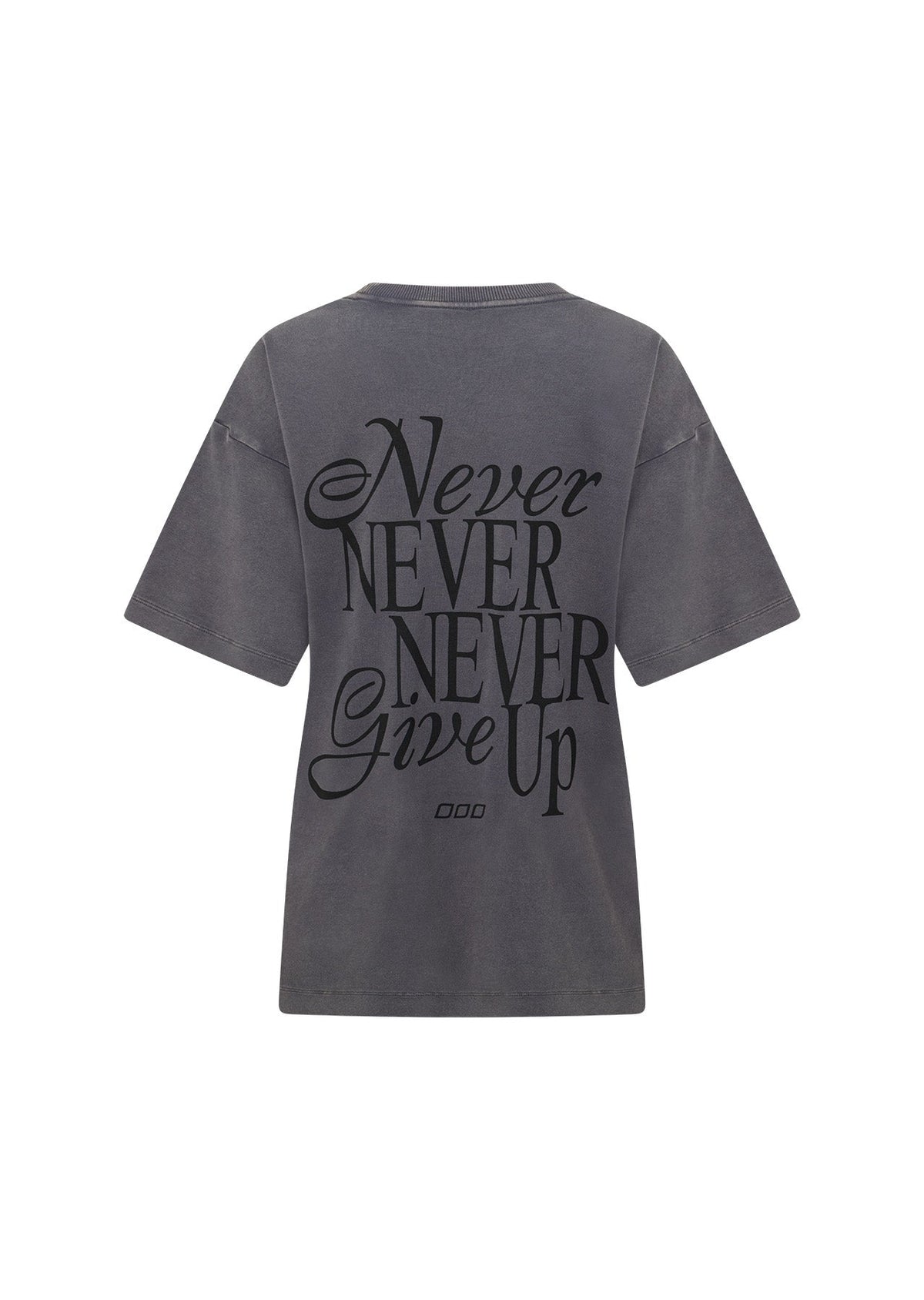 Never Give Up Washed Boyfriend T-Shirt