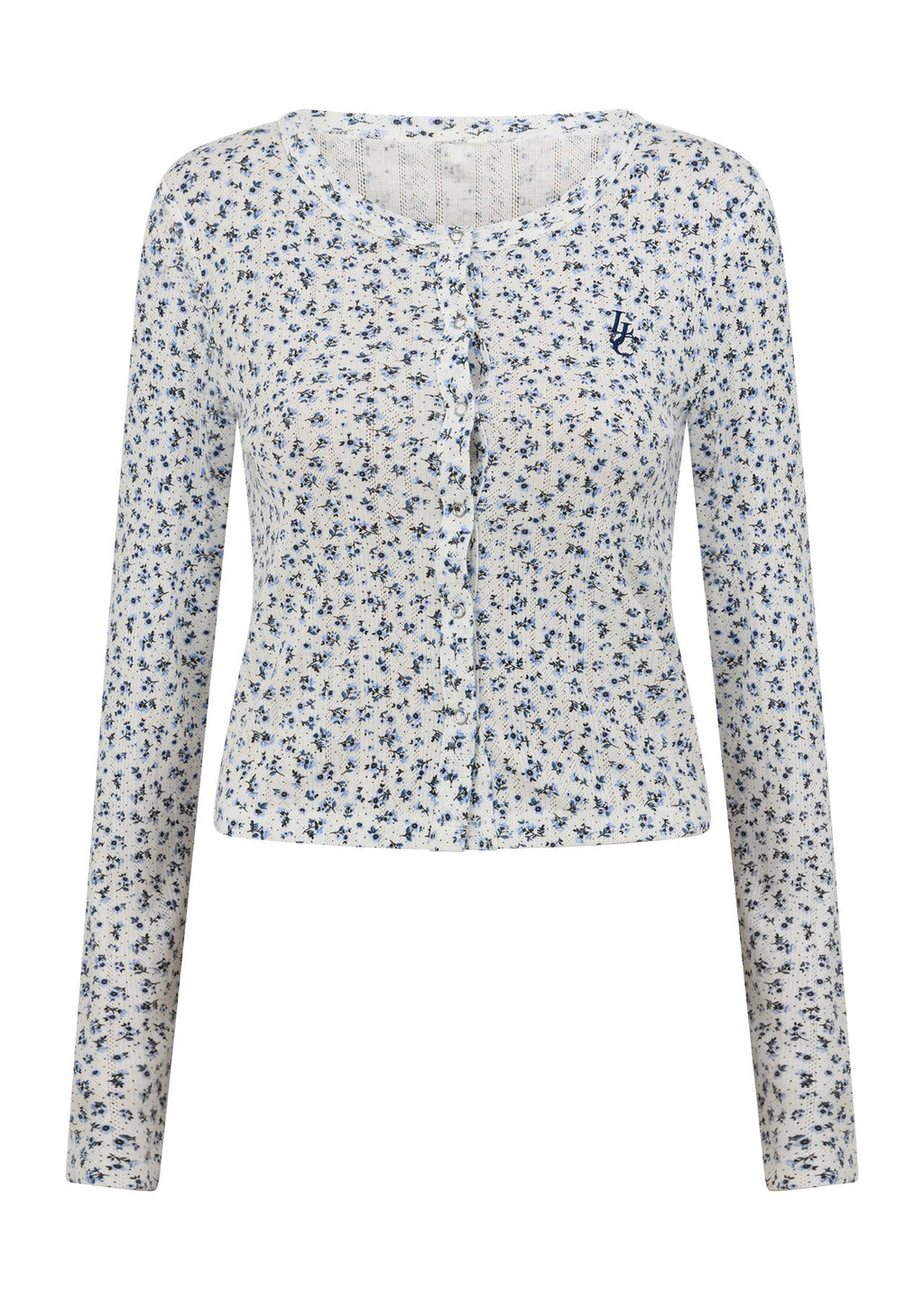 Provincial Floral Pointelle Cardigan