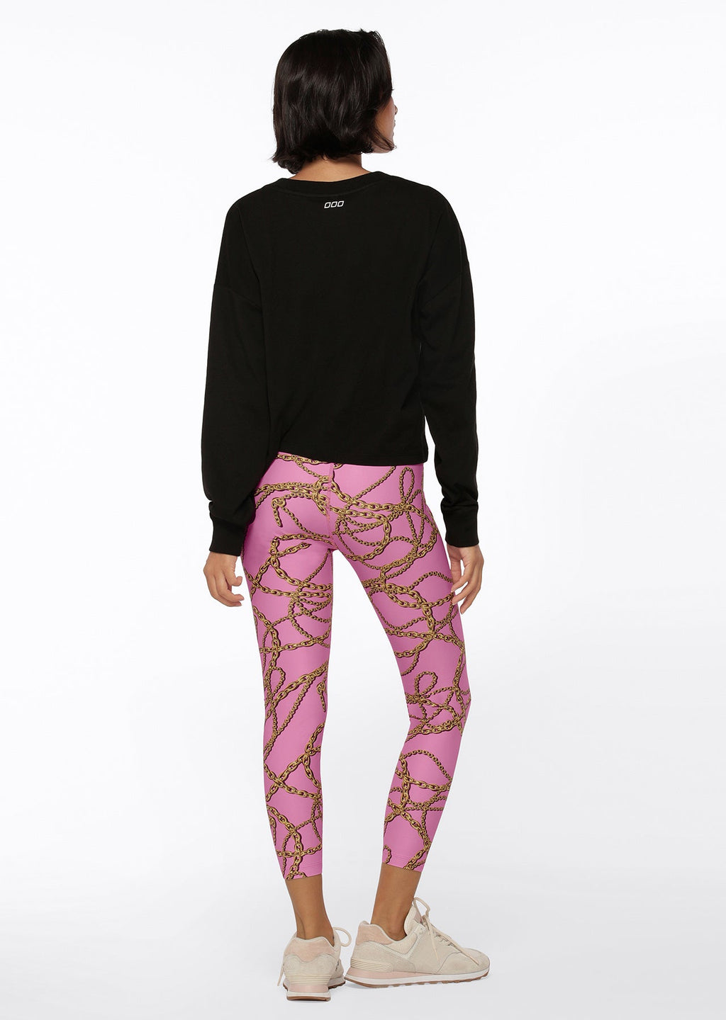 Chain Cropped Long Sleeve Top