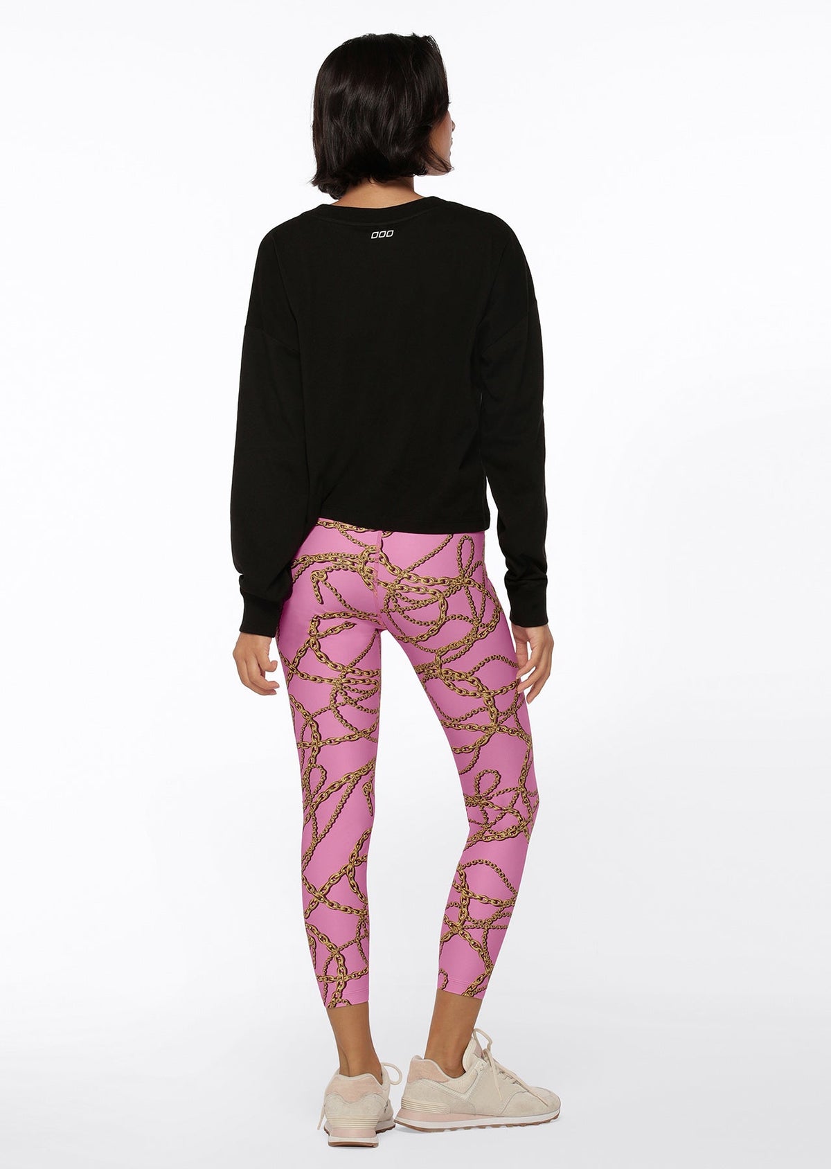 Chain Cropped Long Sleeve Top