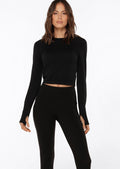 Dynamic Seamless Cropped Long Sleeve Top