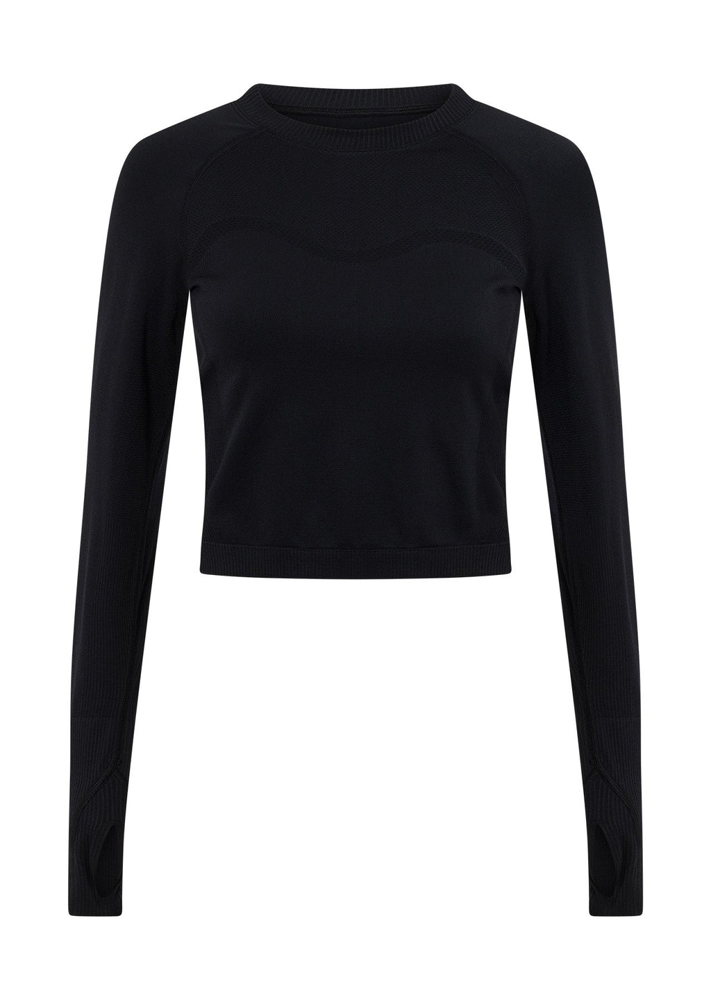 Dynamic Seamless Cropped Long Sleeve Top