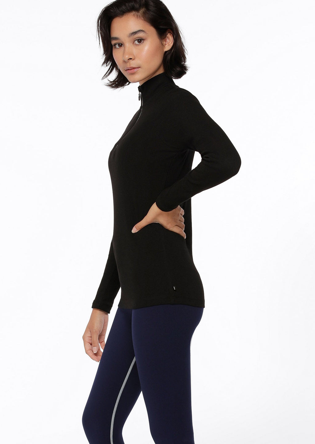 Half Zip Iconic Long Sleeve Top