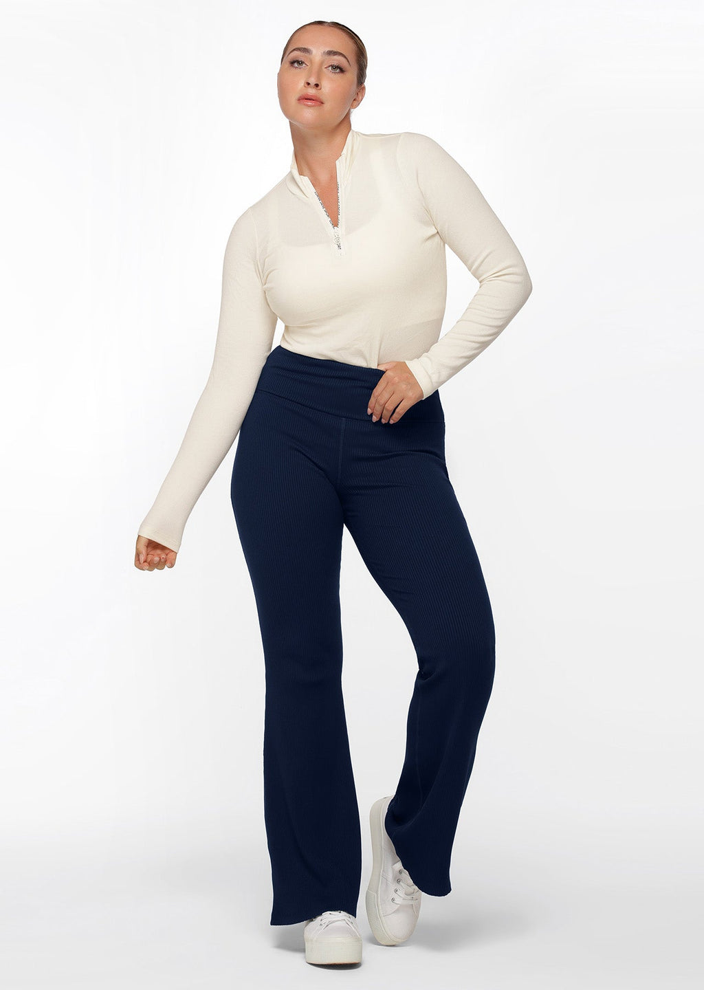 Half Zip Iconic Long Sleeve Top