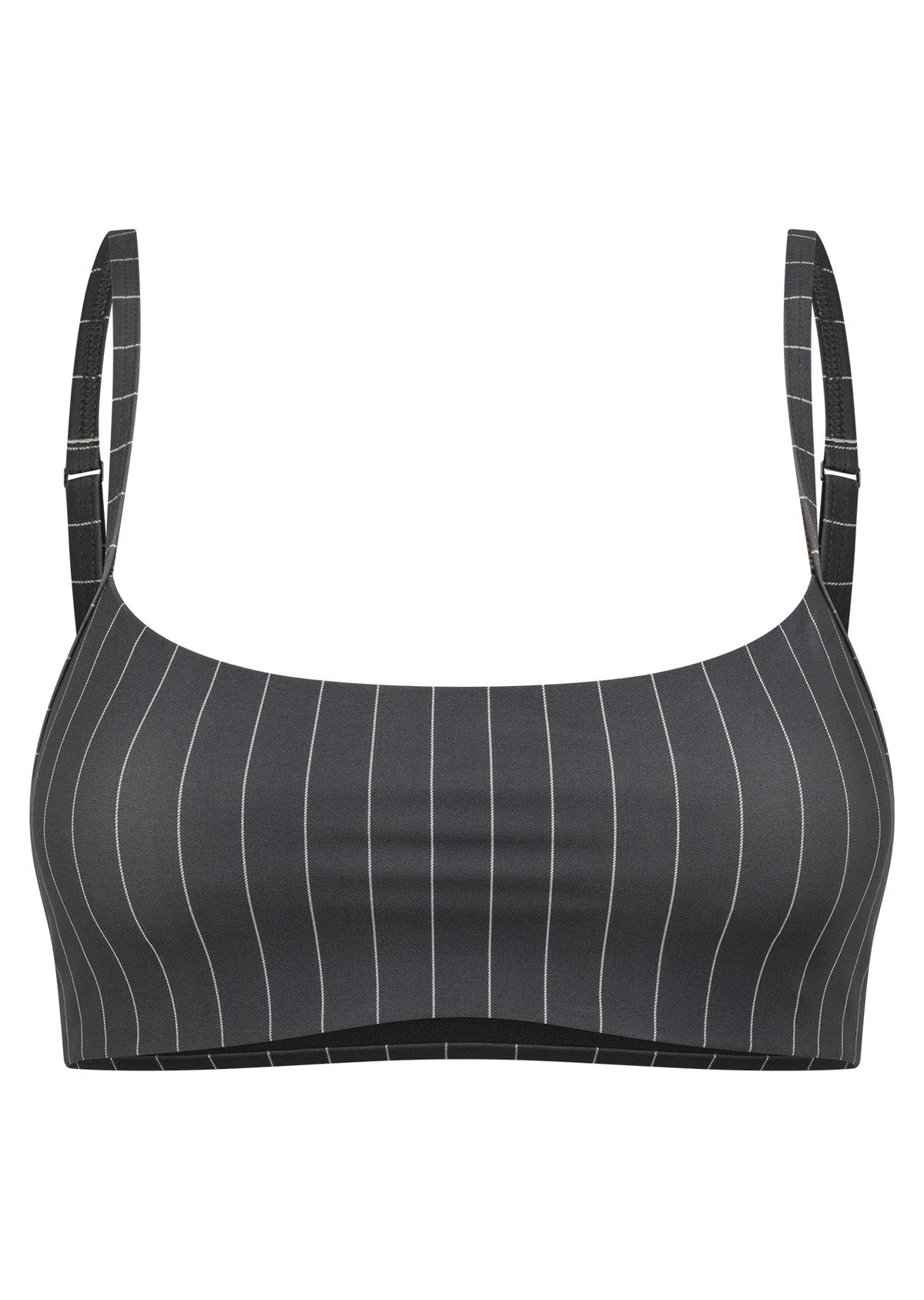 Effortless Pinstripe Sports Bra