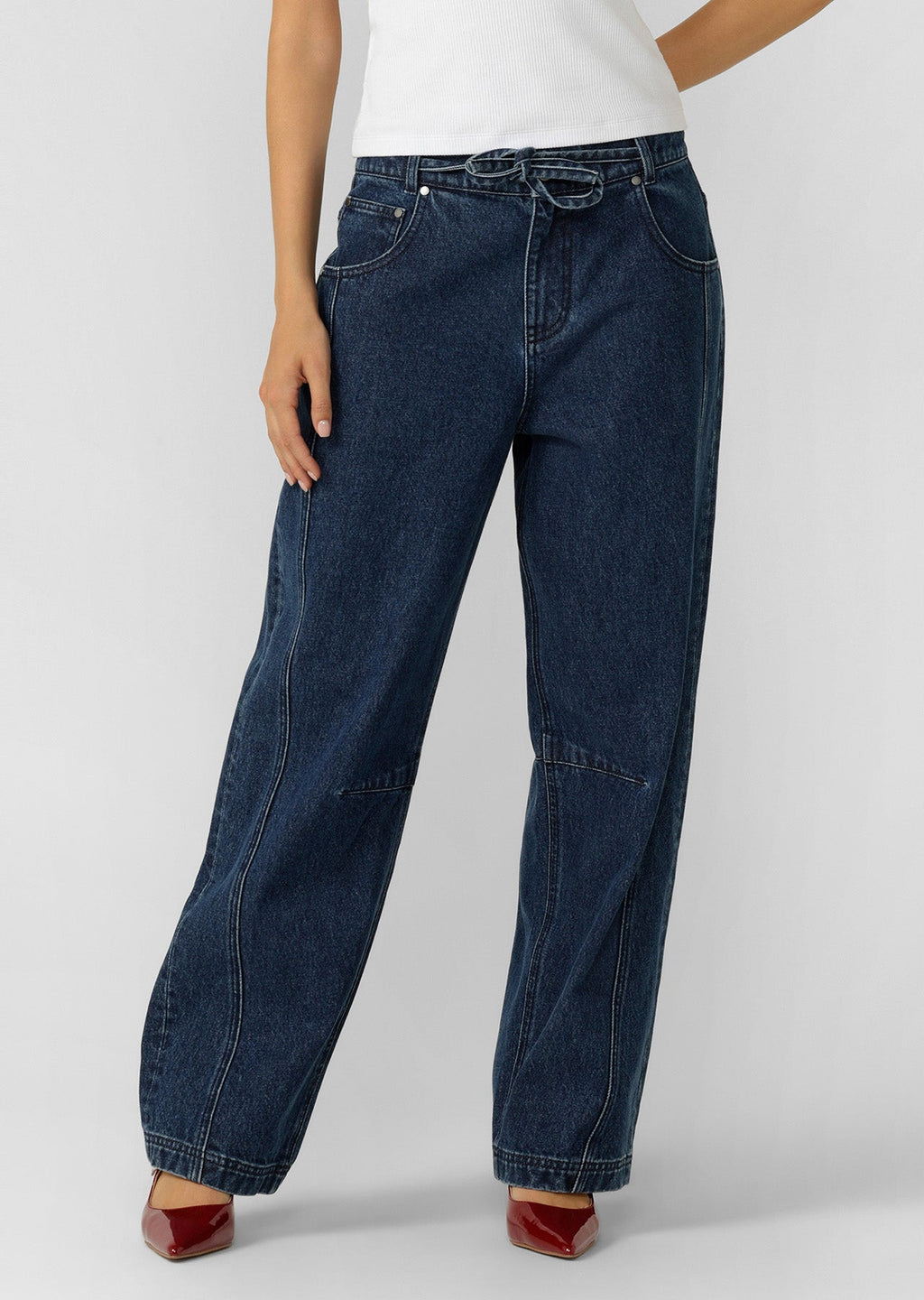 Off Duty Midrise Barrel Jeans