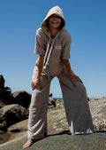 Hibiscus Towelling Hooded Tee