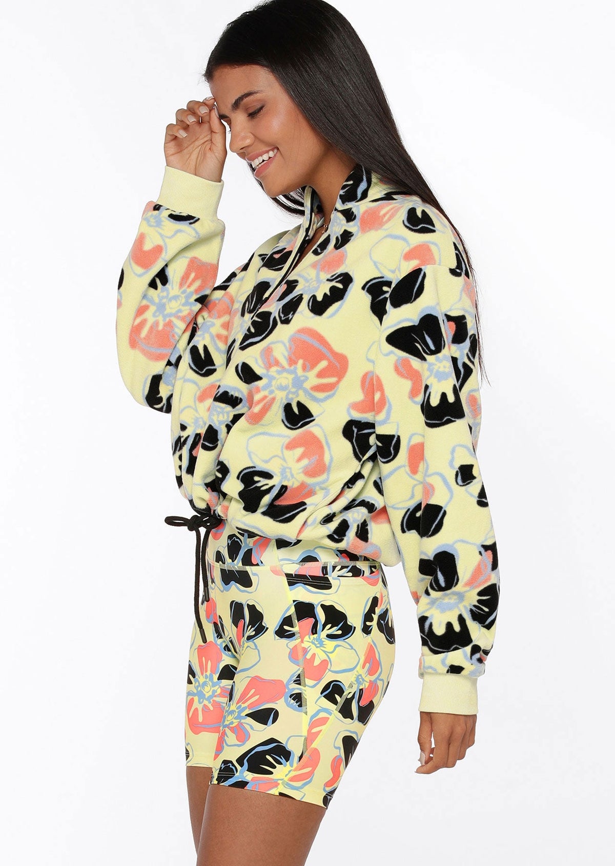 Hibiscus Half Zip Polar Fleece