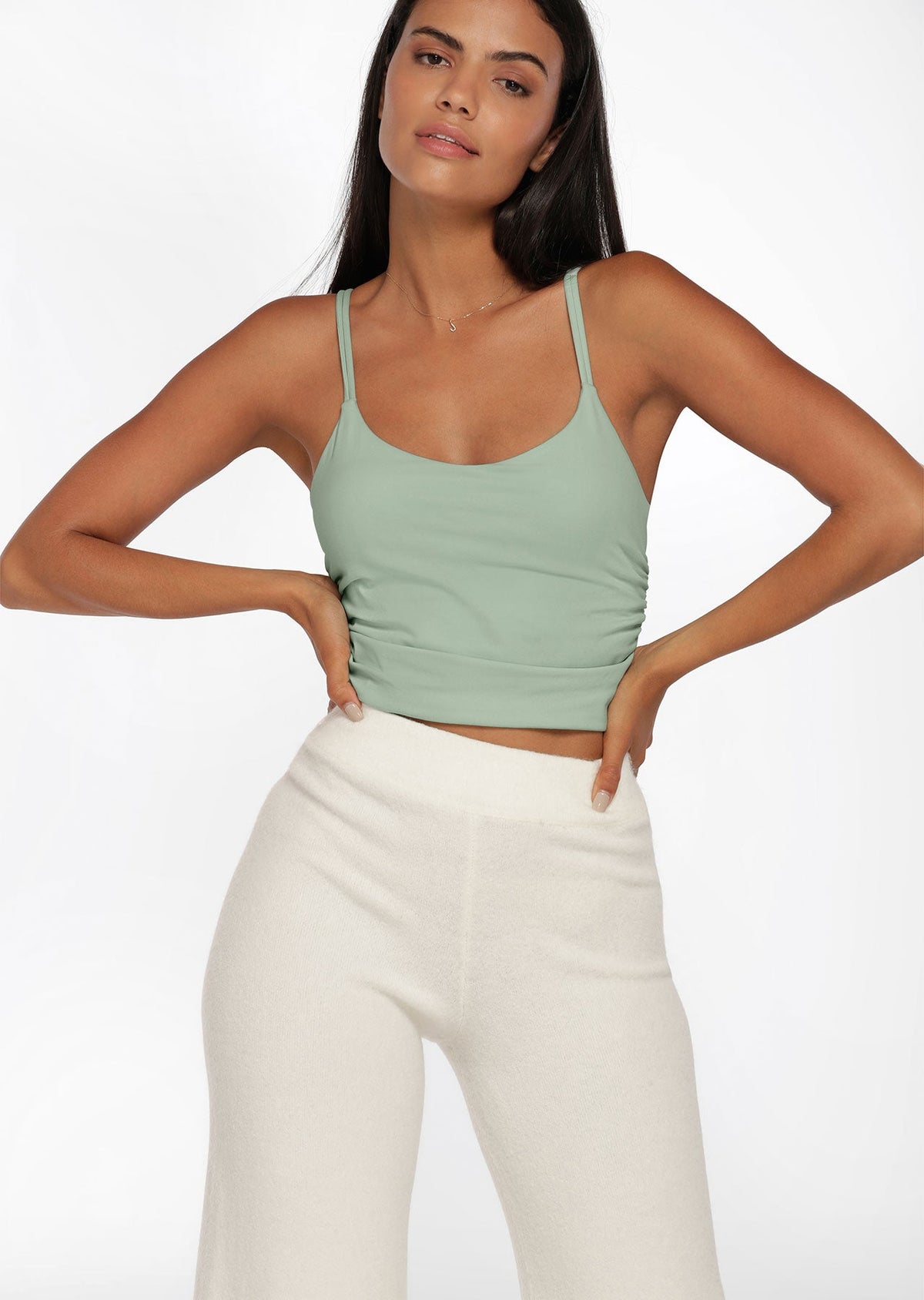 Gathered Tank Bra Combo