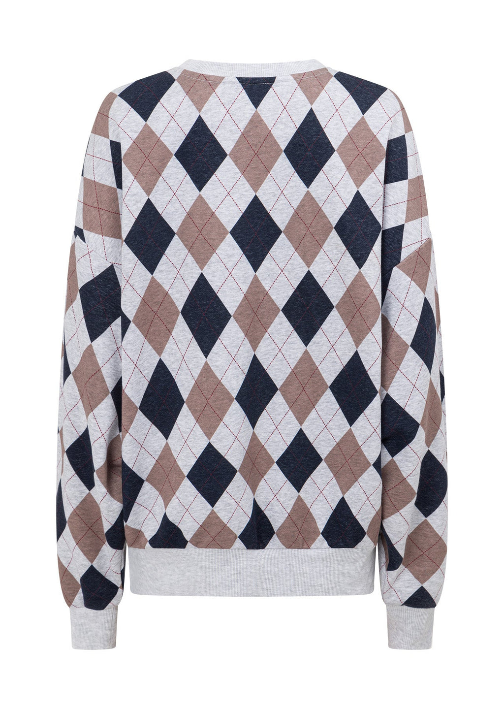 Alumni Argyle Oversized Sweat