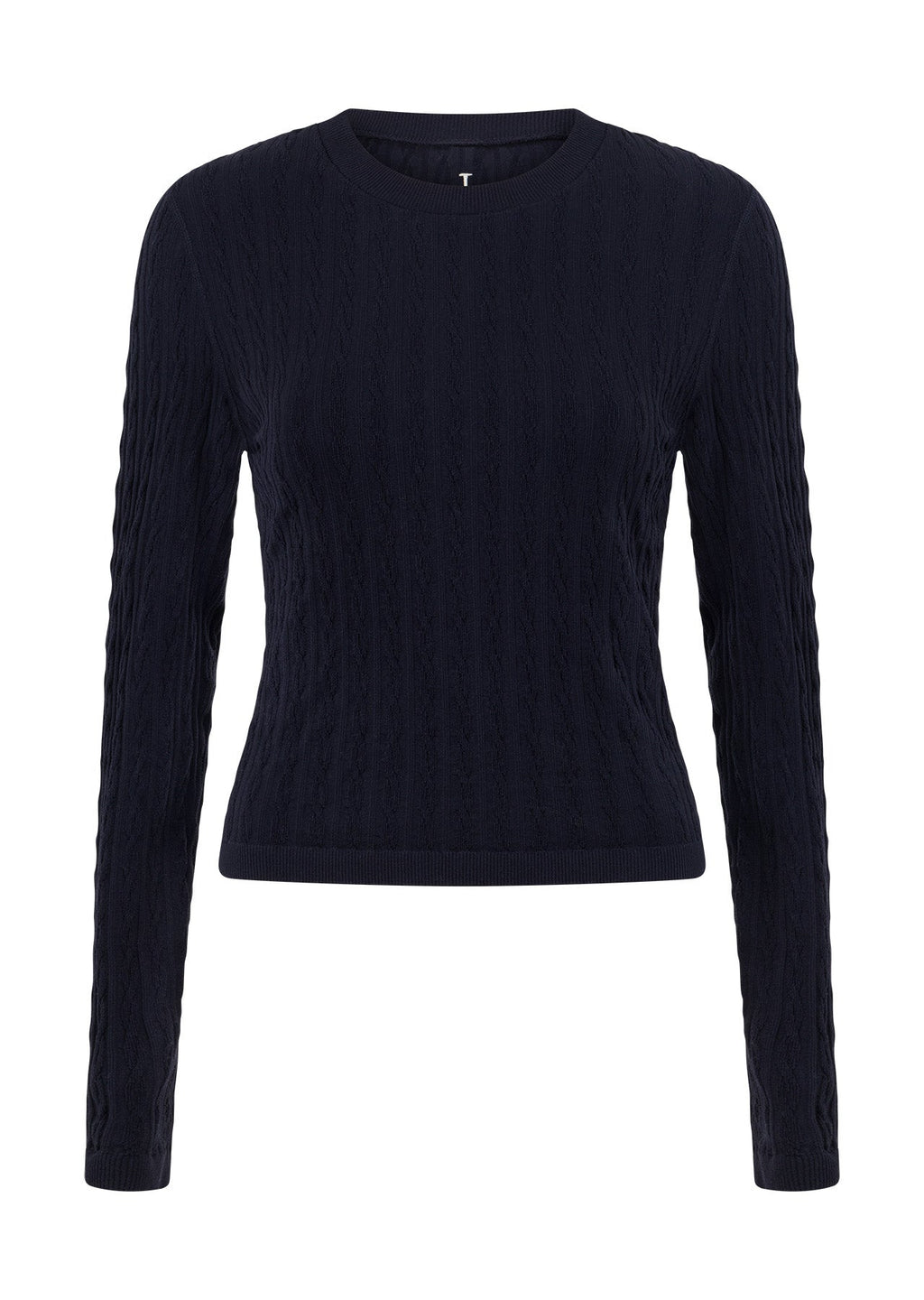 Cable Seamless Long Sleeve Top