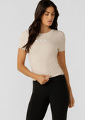 Easy Adjust Rib Short Sleeve Top