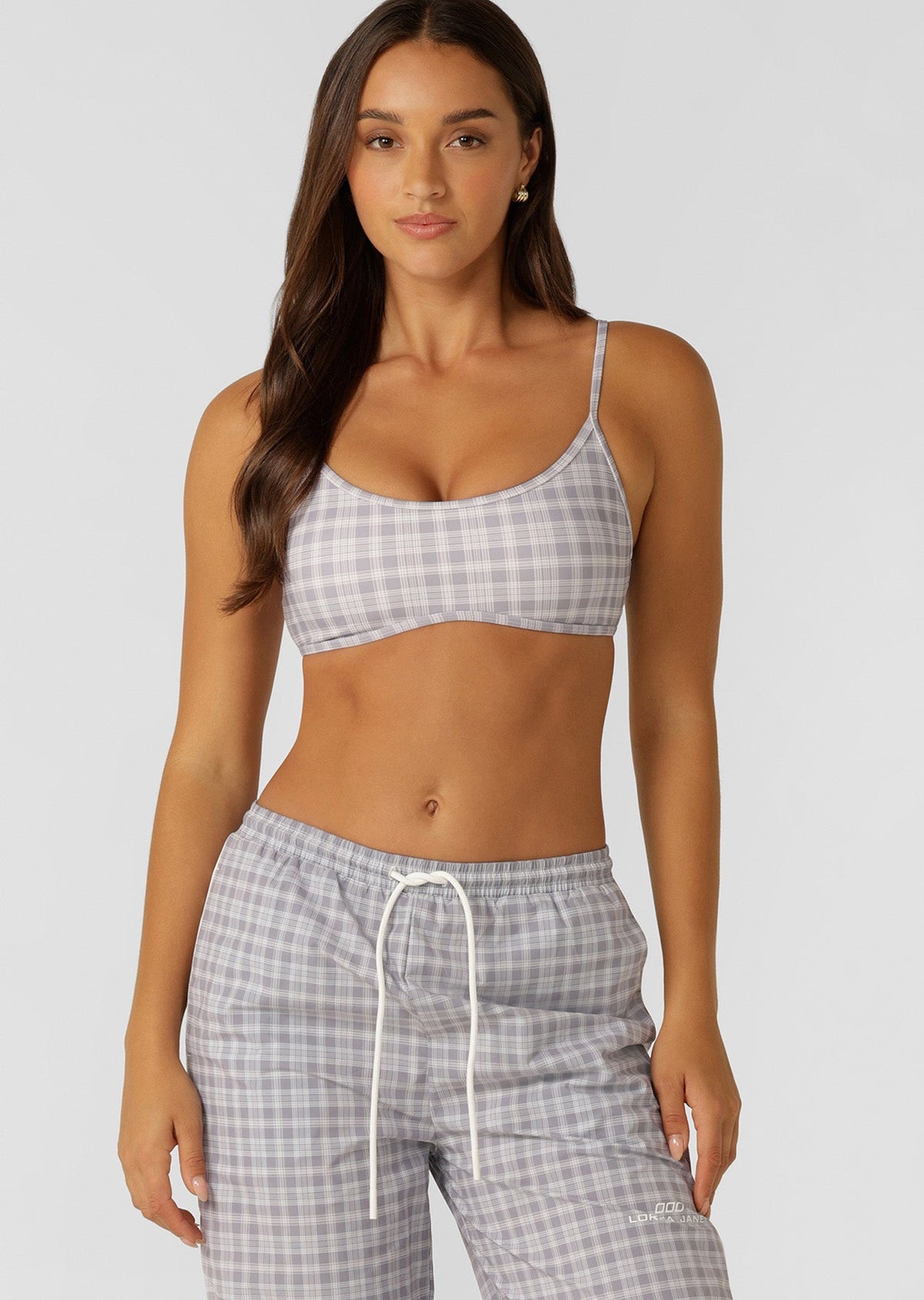 Country Club Check Sports Bra
