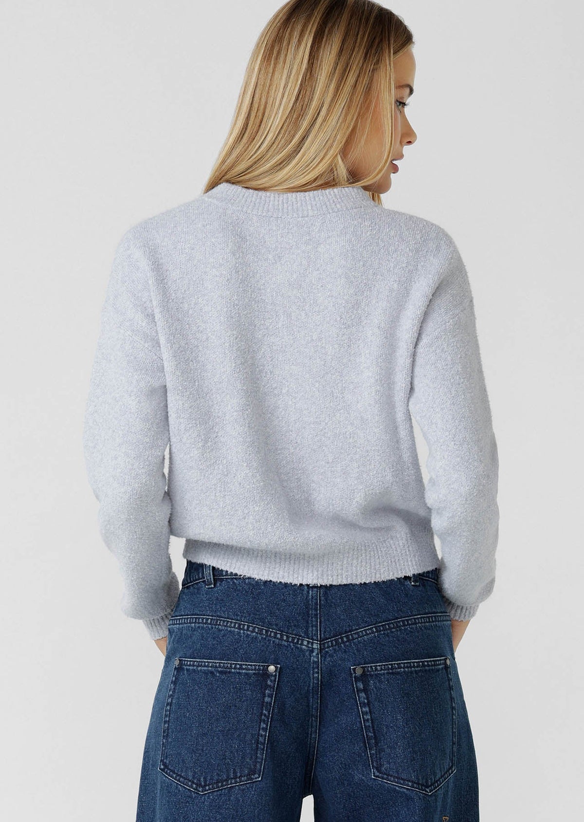Boucle Knit Bomber Jacket