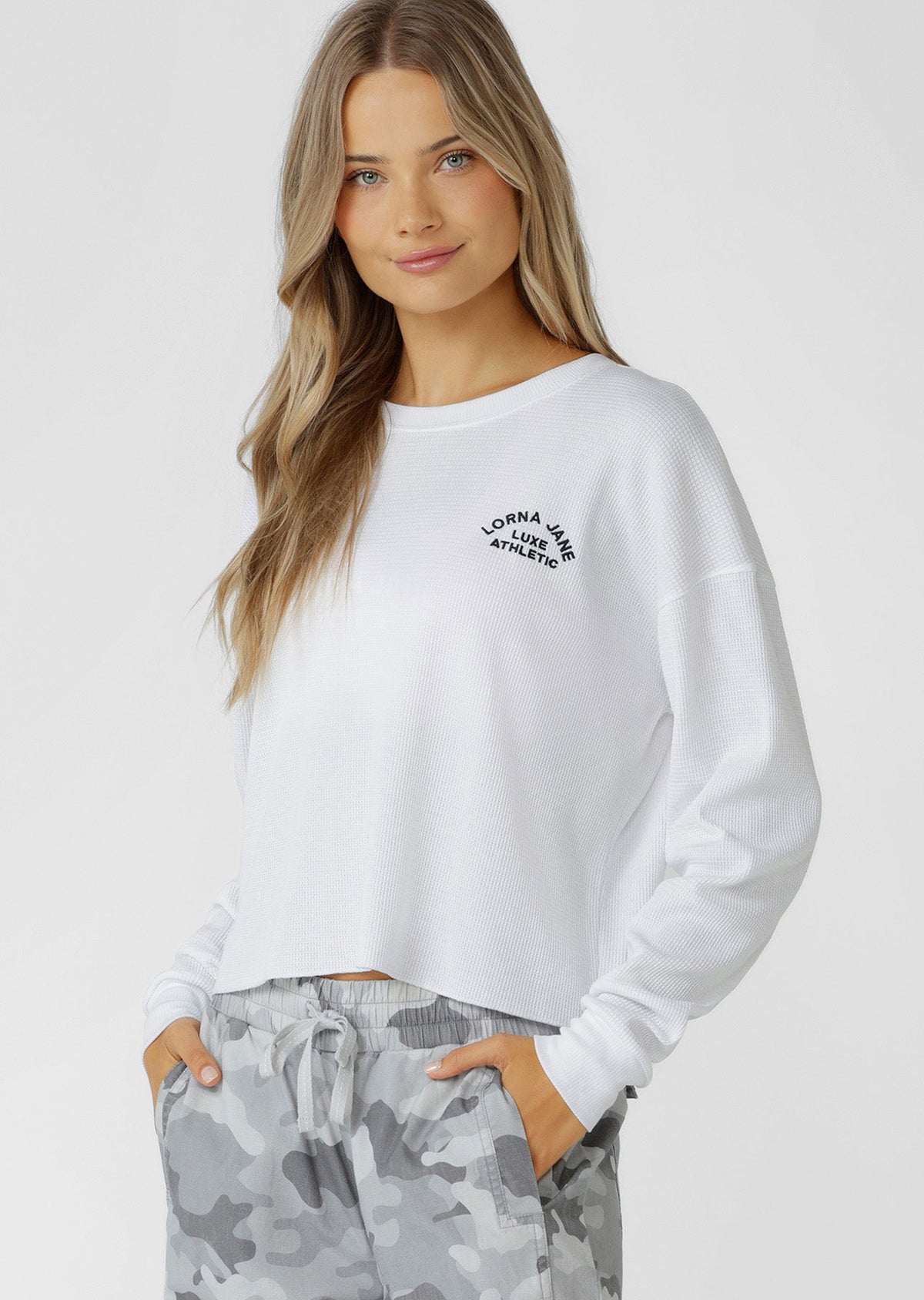 Lotus Waffle Long Sleeve Top