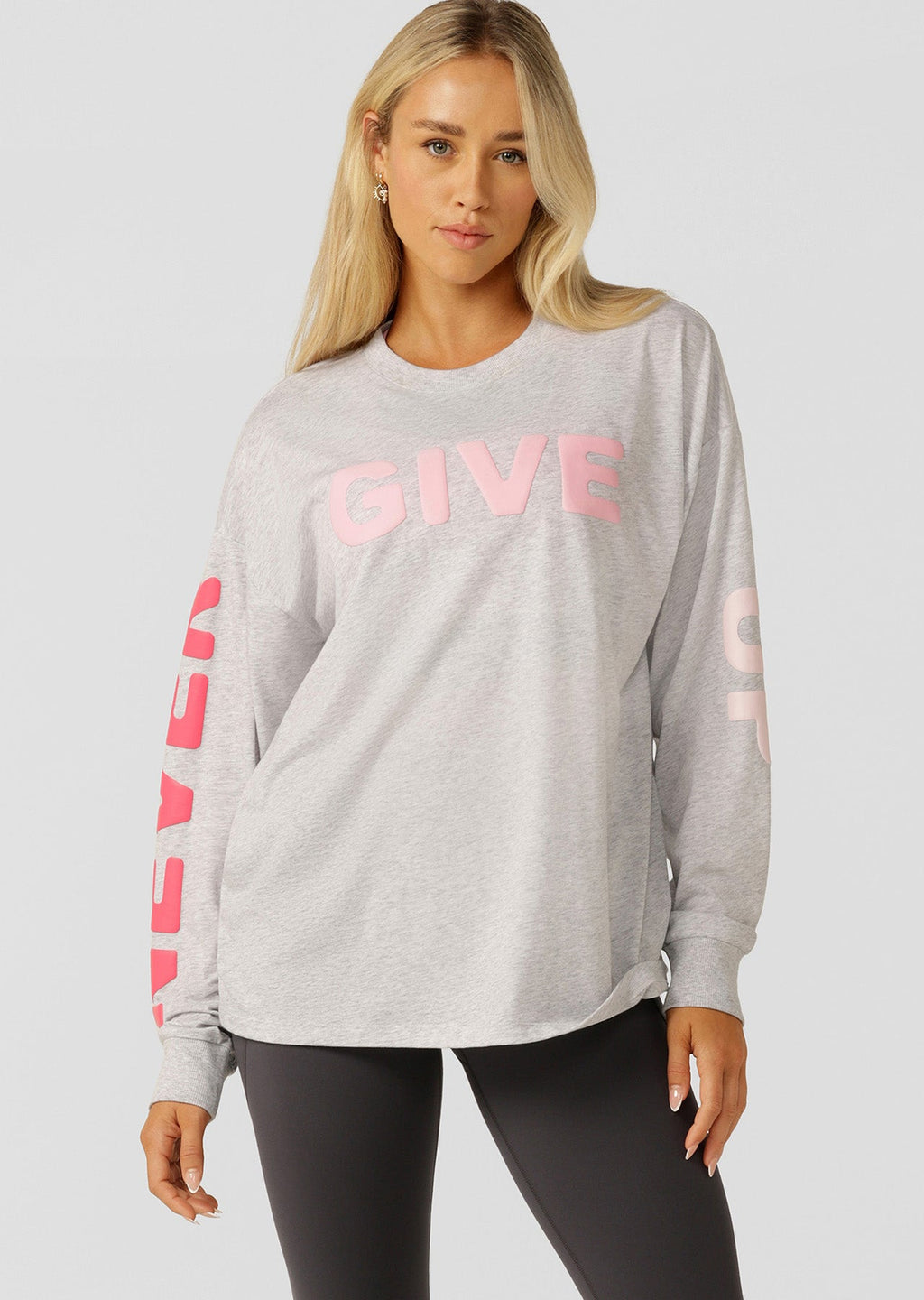 Never Give Up Long Sleeve Relaxed Tee