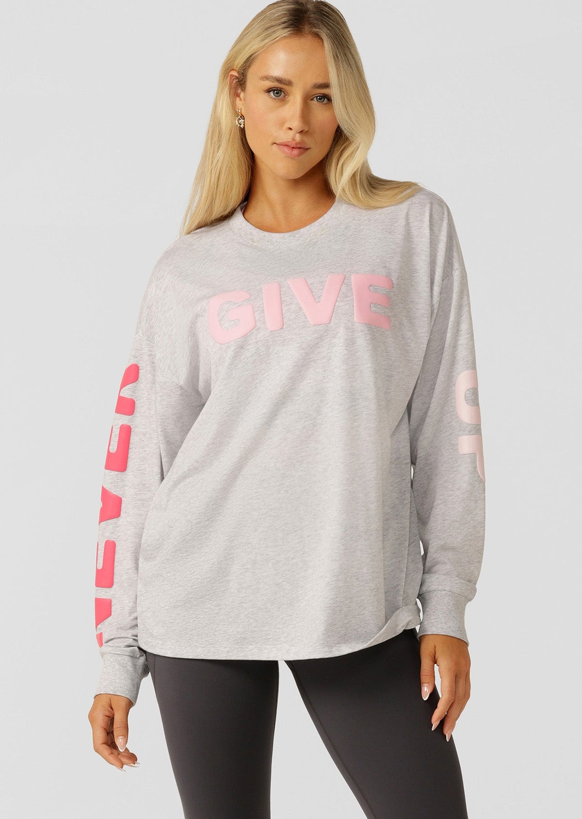 Never Give Up Long Sleeve Relaxed Tee