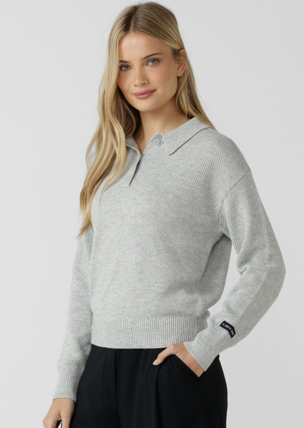 Feeling Fine Knit Polo Top