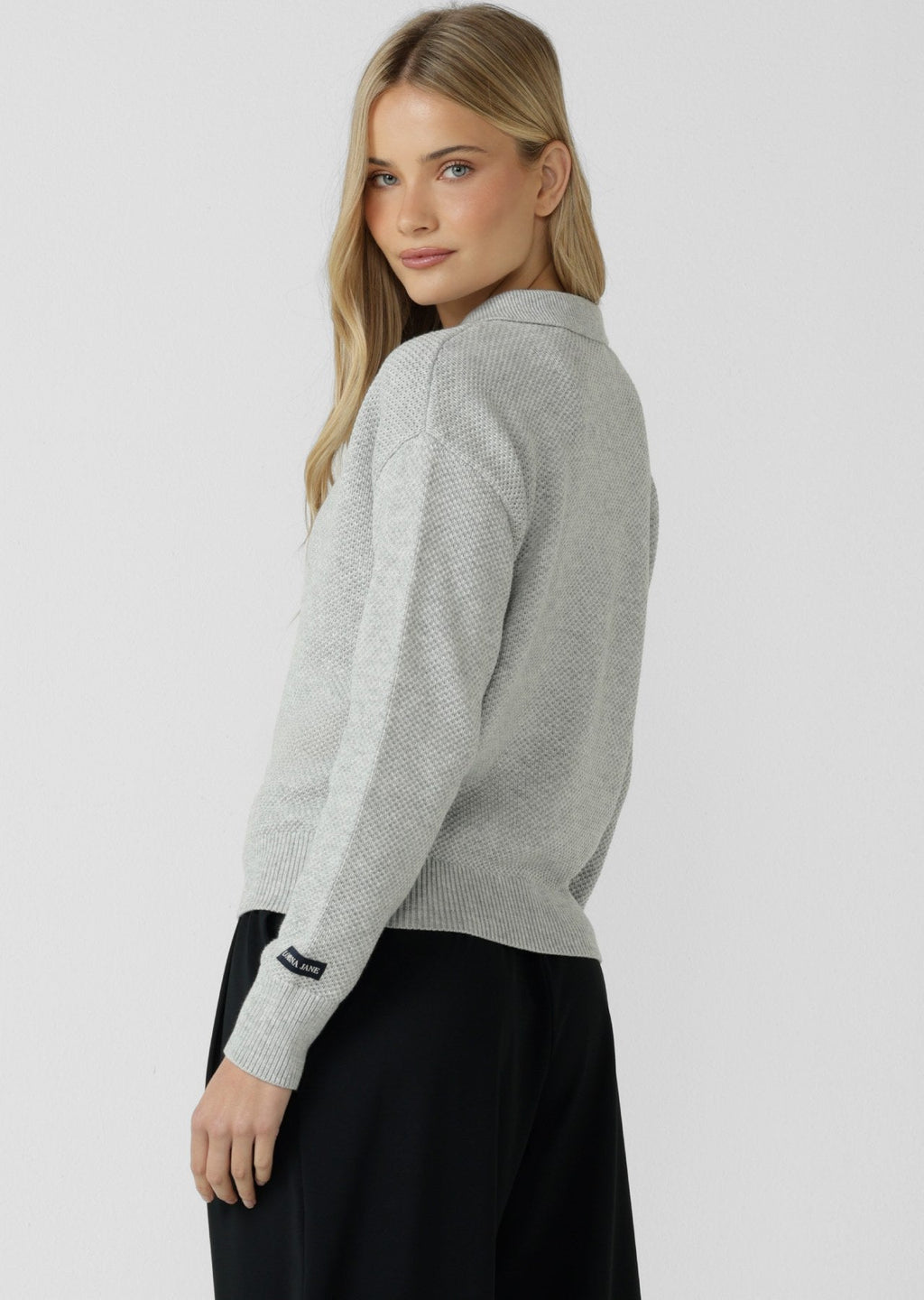 Feeling Fine Knit Polo Top