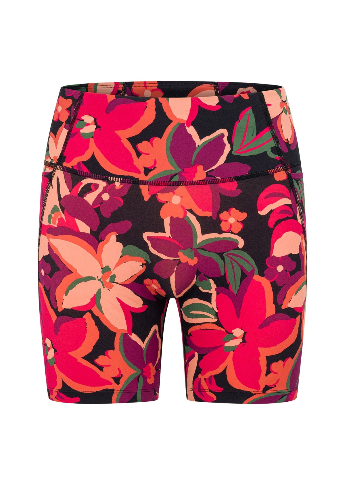 Floral Escape Hi-Fold Bike Shorts