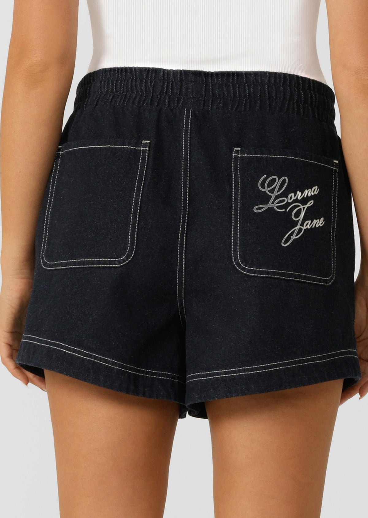 Off Duty Denim Pull On Shorts