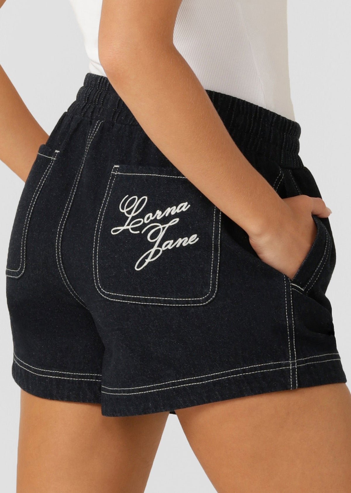 Off Duty Denim Pull On Shorts