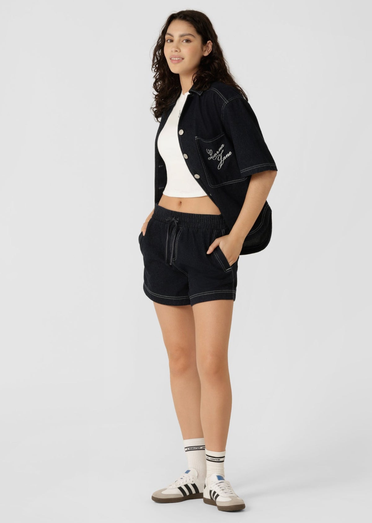 Off Duty Denim Pull On Shorts