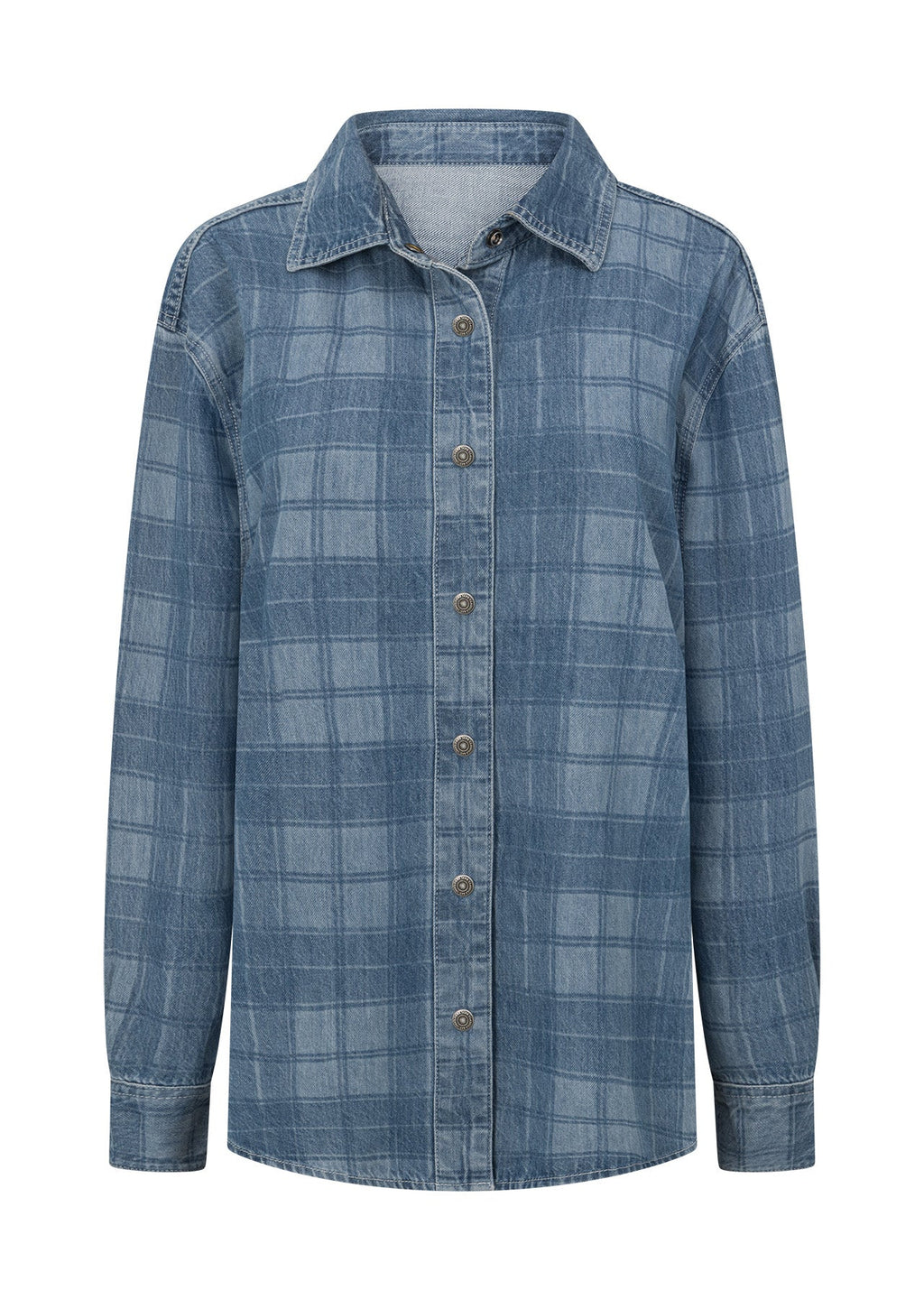 Off Duty Burnout Check Denim Shirt