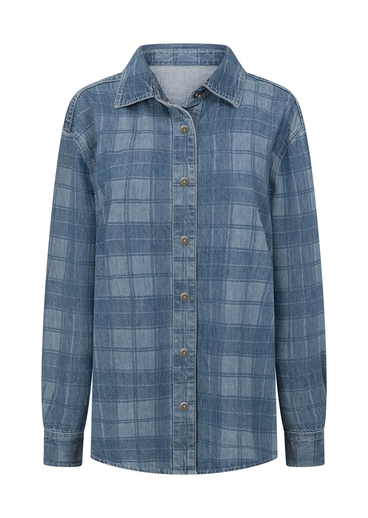 Off Duty Burnout Check Denim Shirt