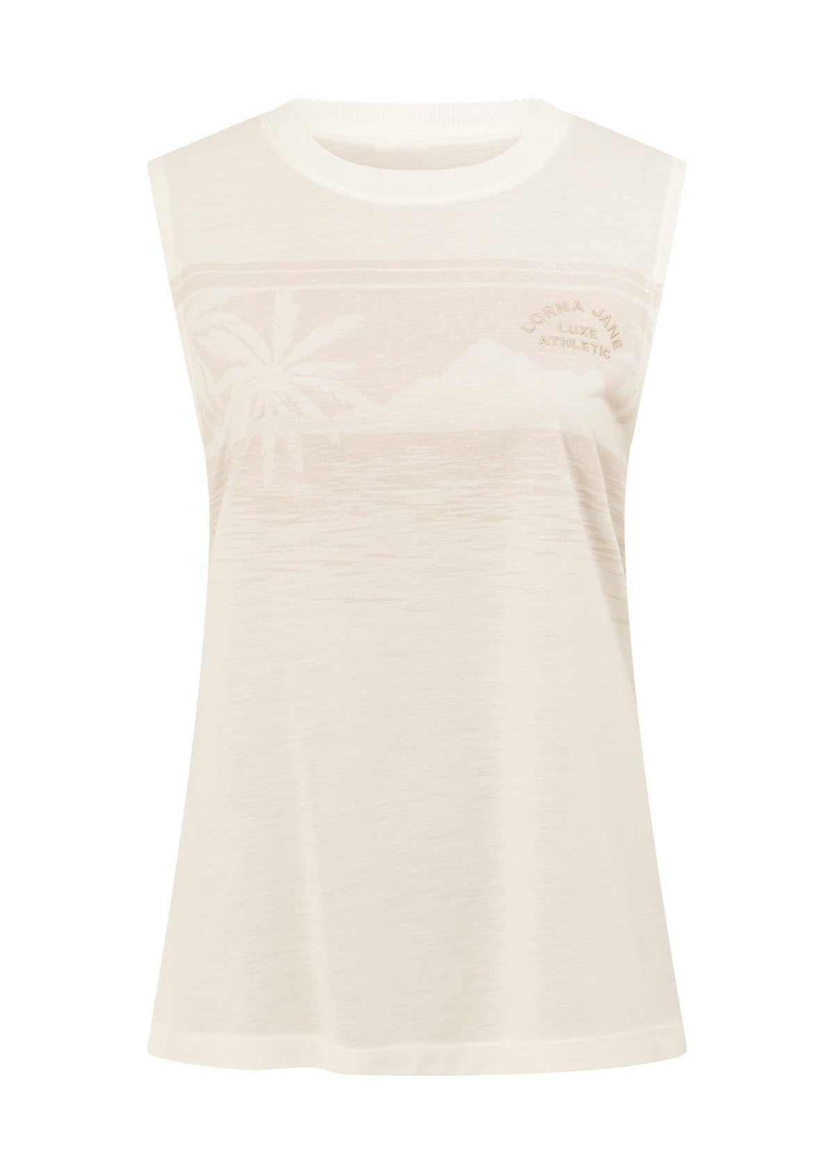 Lotus Palm Print Muscle Tank