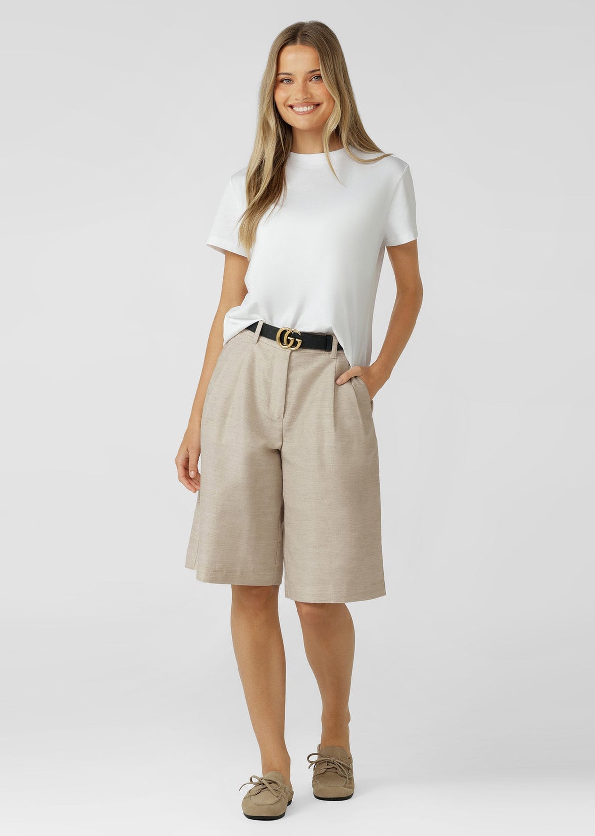 Hamptons Linen Bermuda Shorts