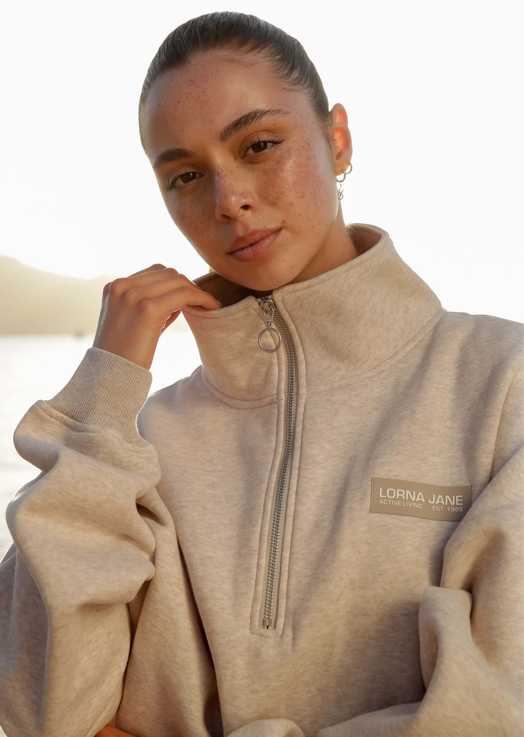 Quater Zip Fleece Oversized Sweat