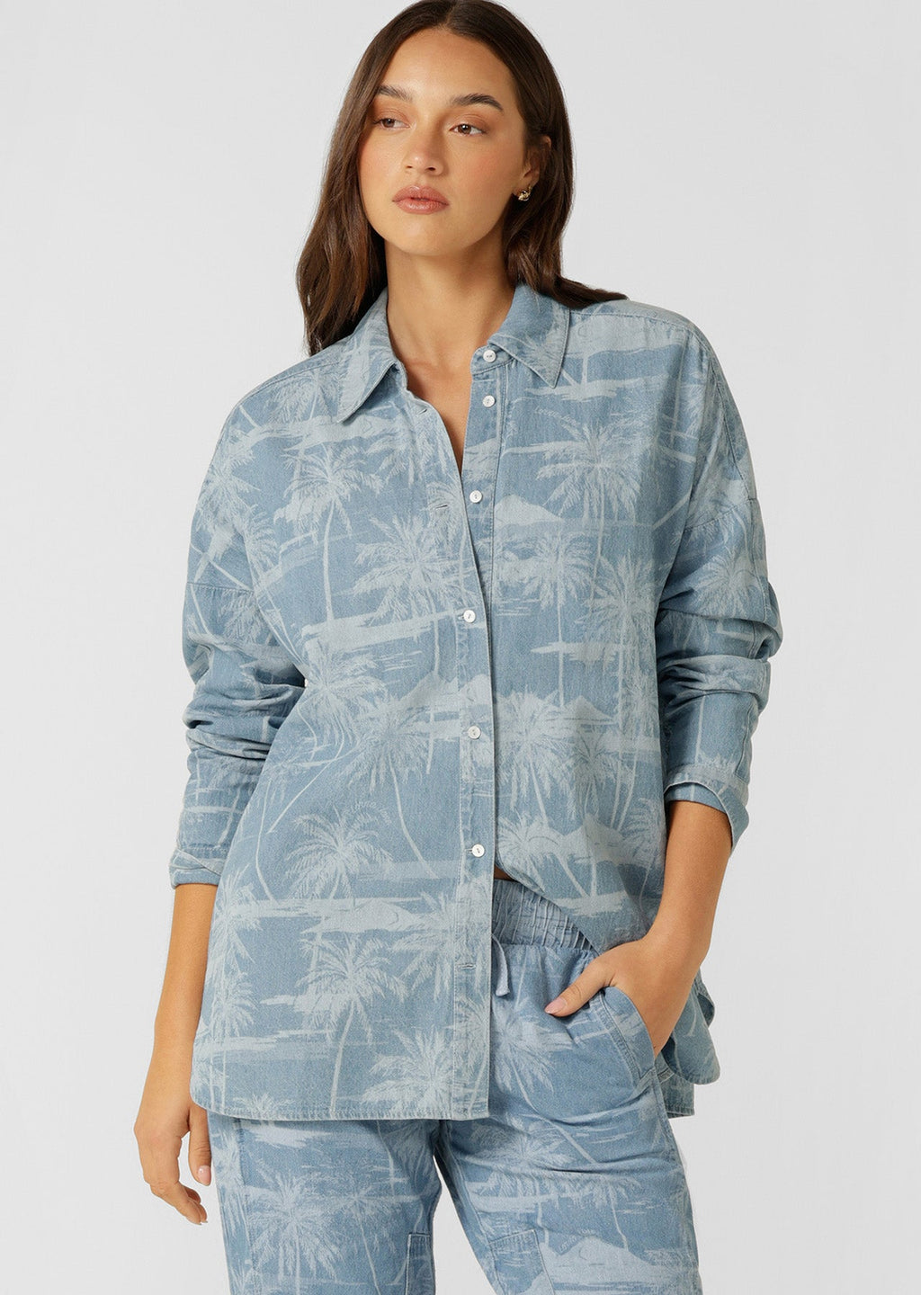Aloha Denim Button Up Shirt