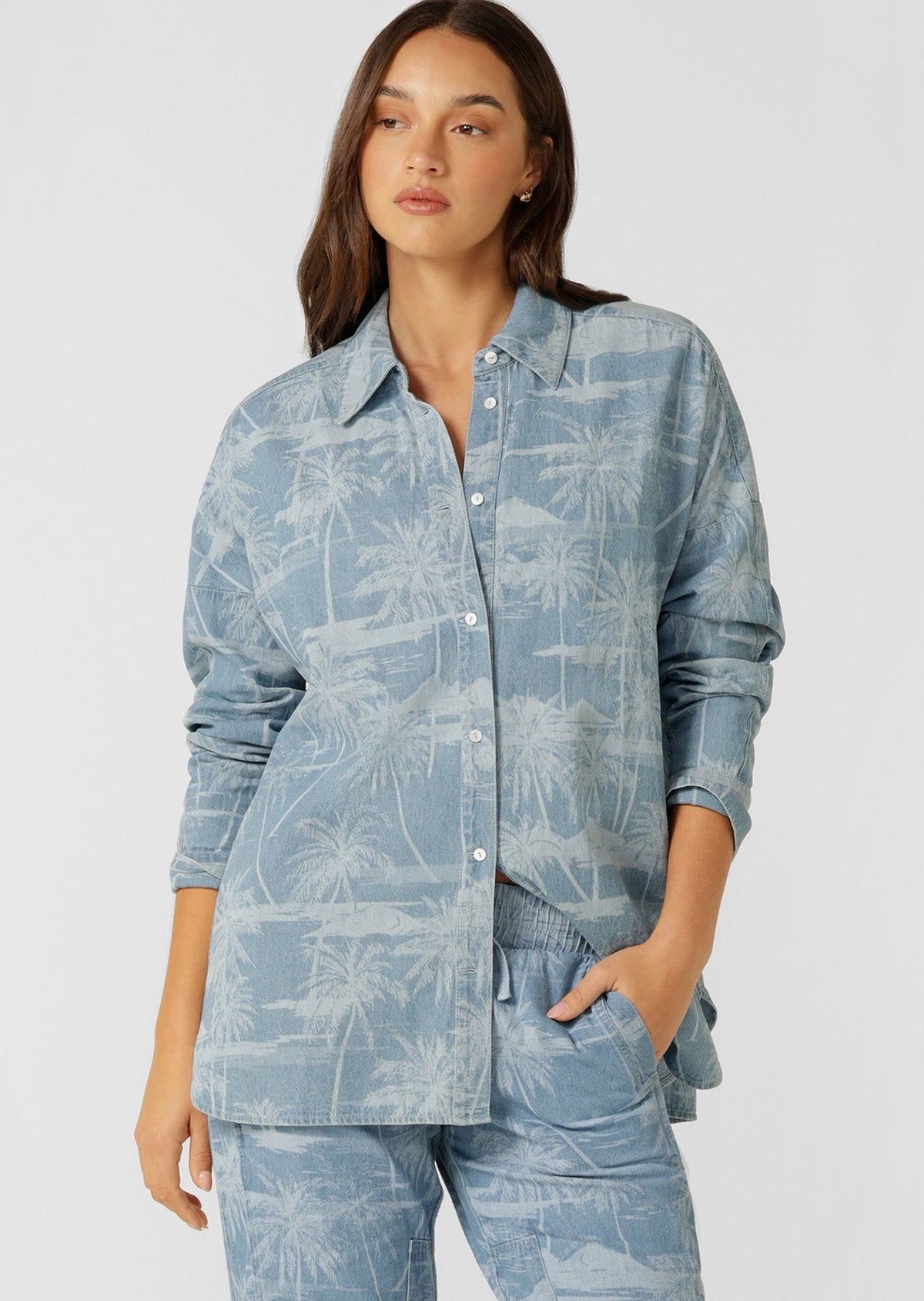 Aloha Denim Button Up Shirt
