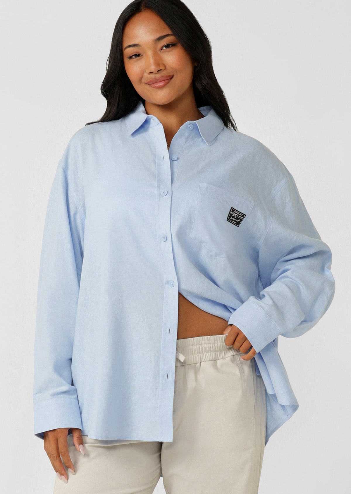Everline Long Sleeve Linen Shirt