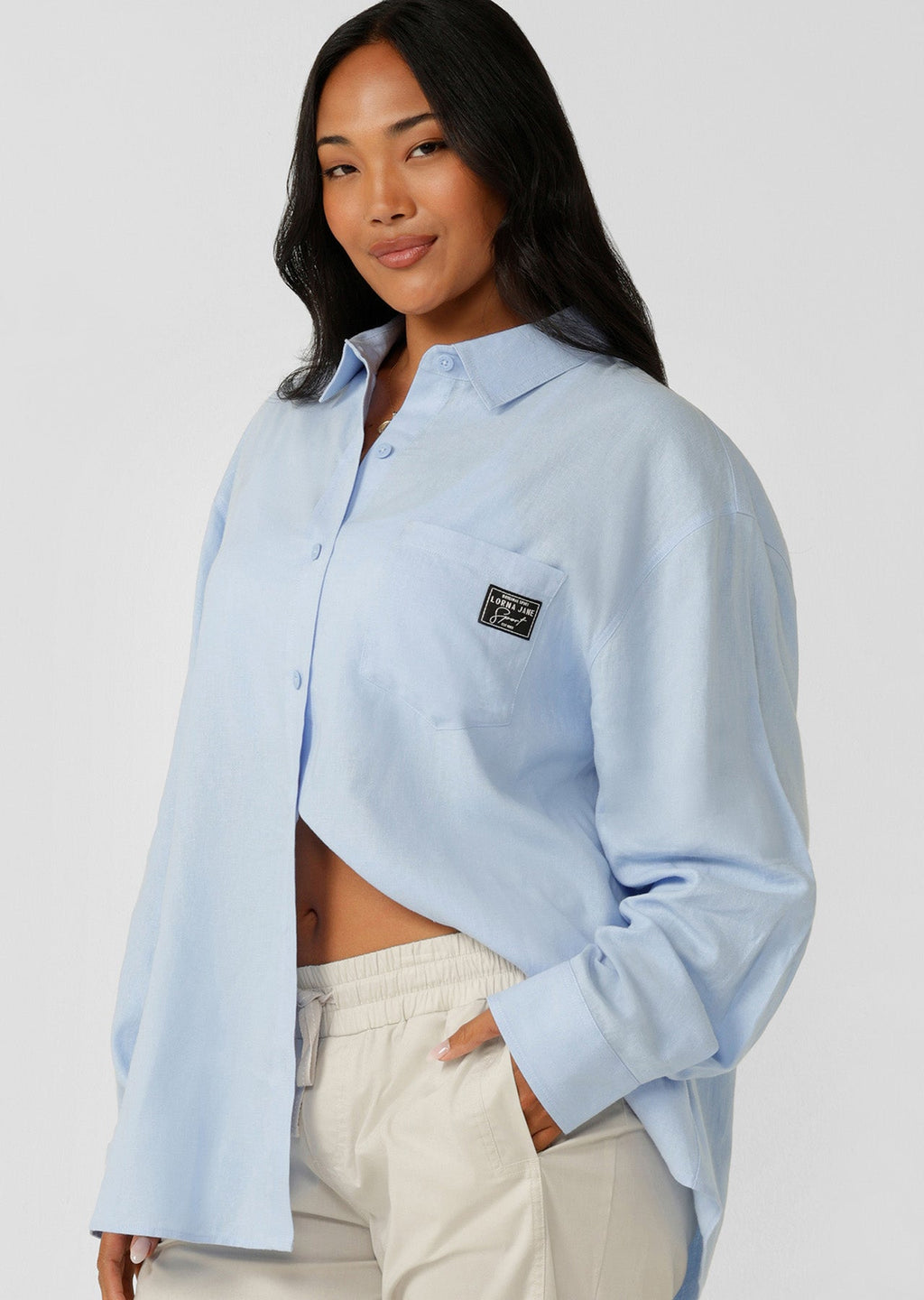 Everline Long Sleeve Linen Shirt