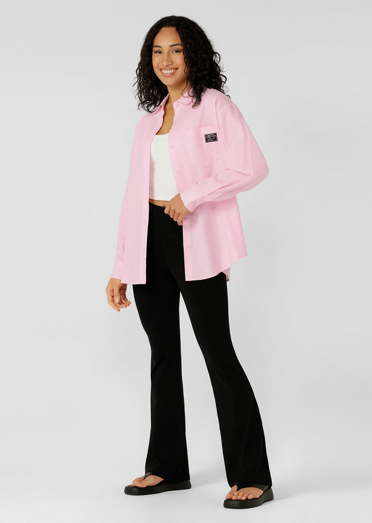 Everline Long Sleeve Linen Shirt