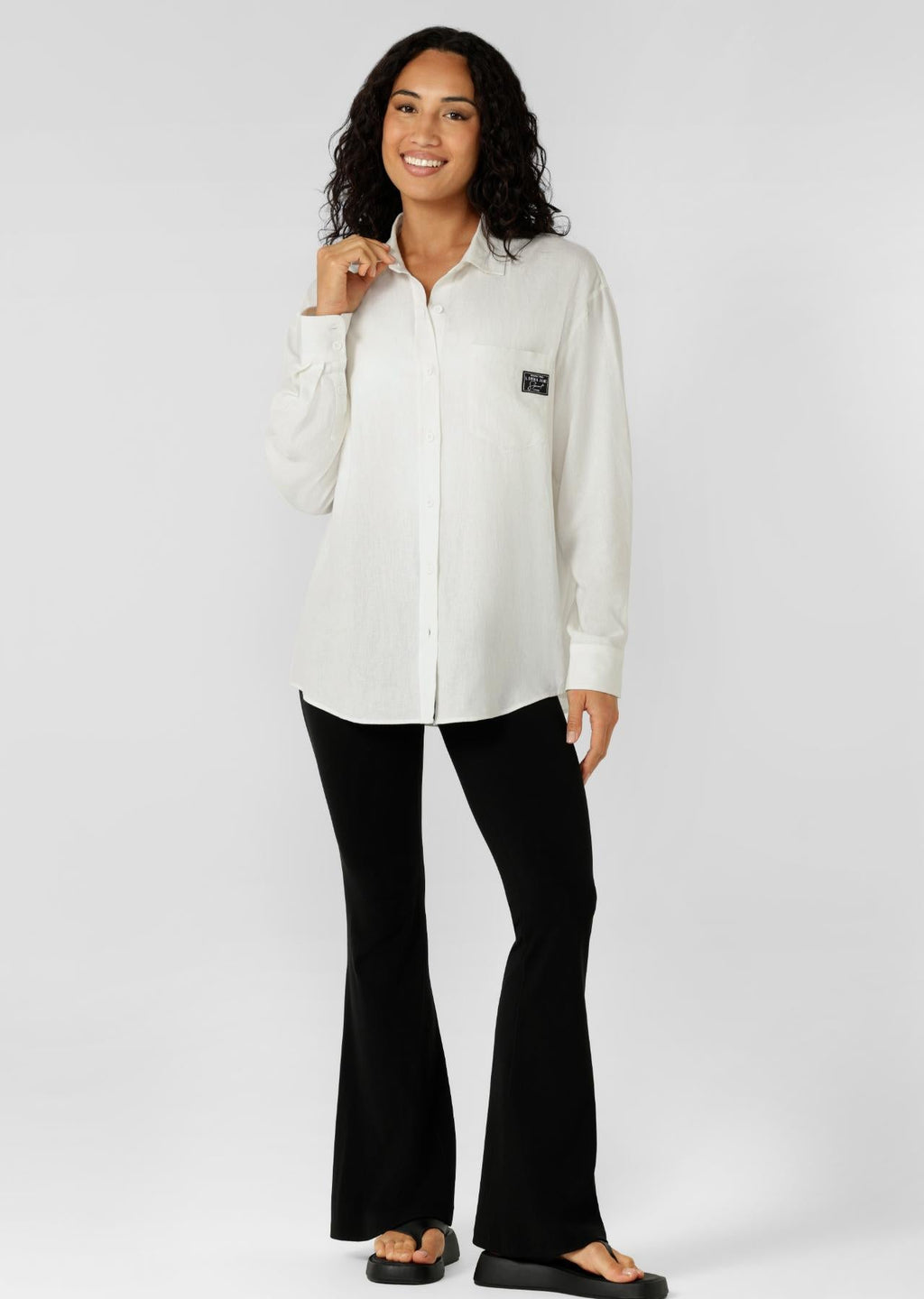 Everline Long Sleeve Linen Shirt