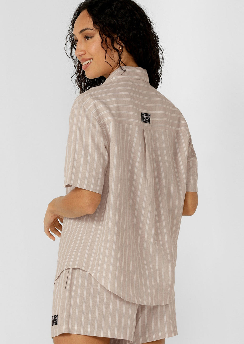 Preset Stripe Linen Short Sleeve Shirt