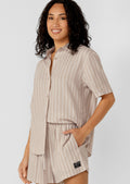 Preset Stripe Linen Short Sleeve Shirt