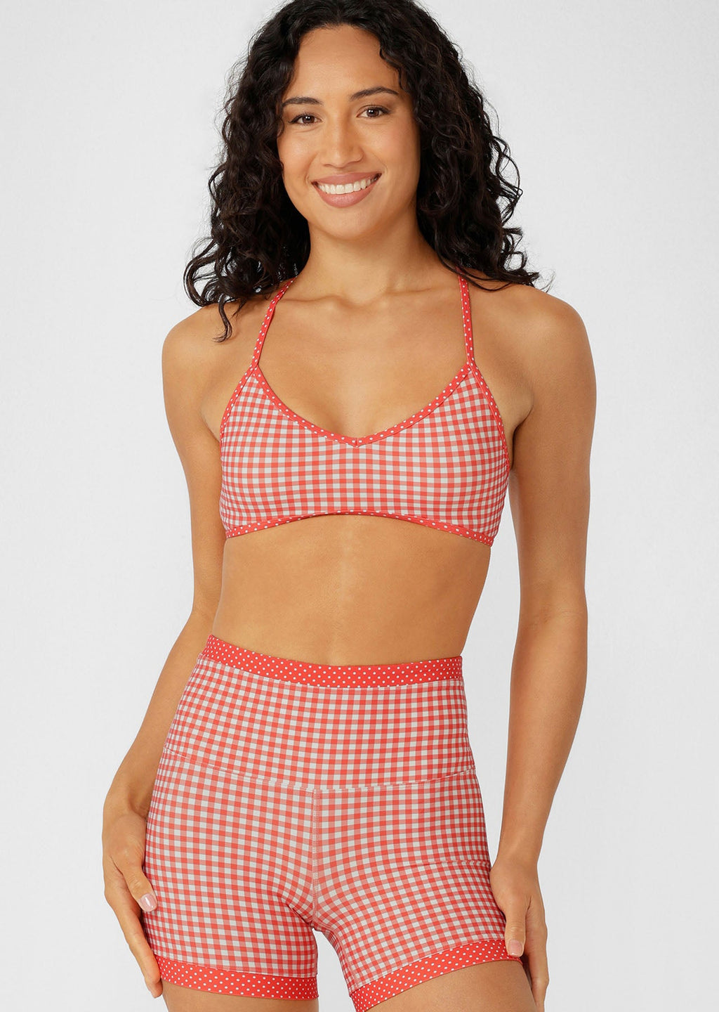 Coucou Gingham Sports Bra