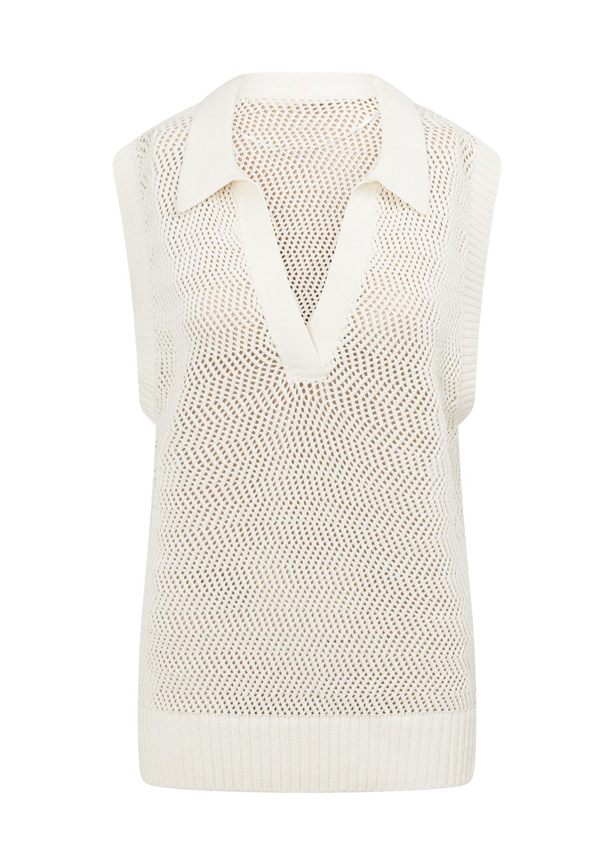 Breezy Open Weave Knit Vest