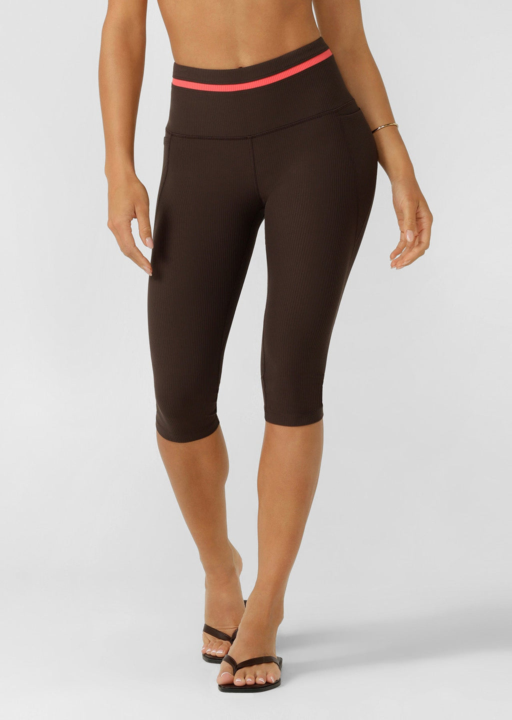 Circuit Luxe Rib 3/4 Capri Leggings