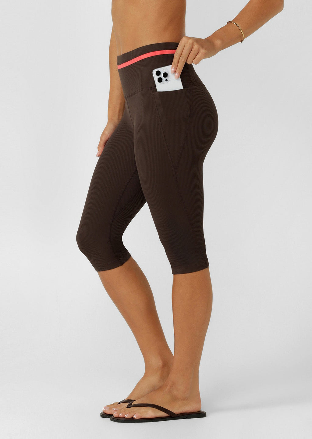 Circuit Luxe Rib 3/4 Capri Leggings