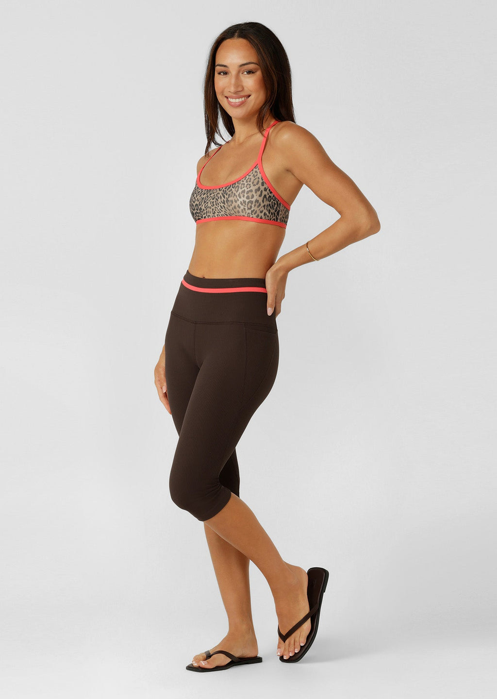 Circuit Luxe Rib 3/4 Capri Leggings
