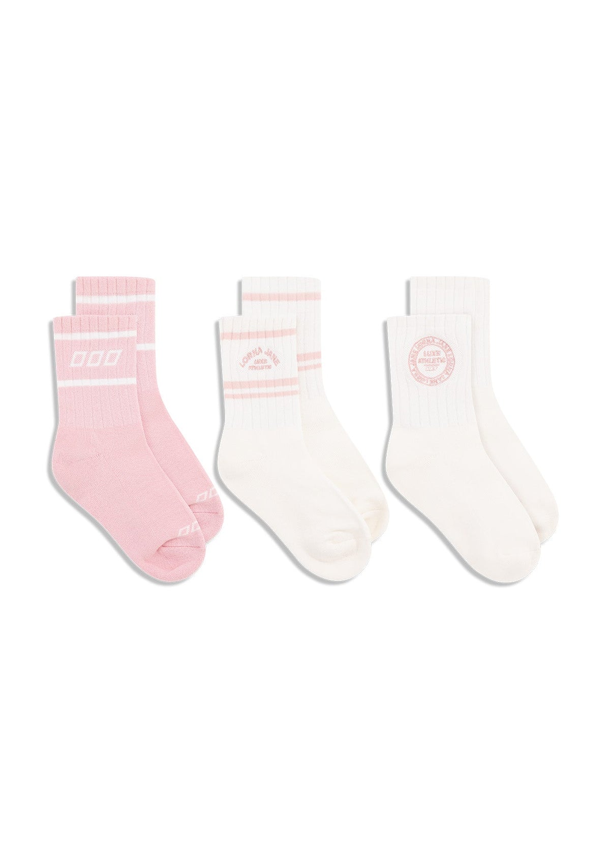 3PK Multi Crew Socks